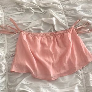 Pink flow tube top